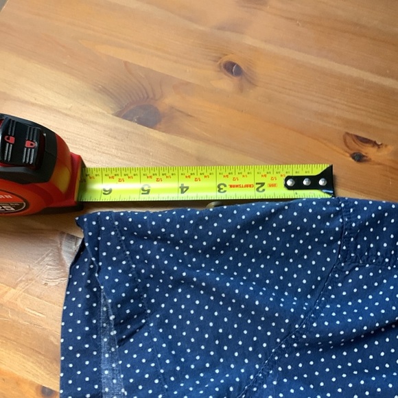 H&M blue w white polka dot button down shirt w two ways of wearing sleeves - Picture 5 of 12